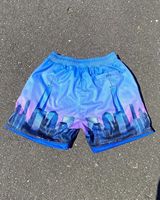 Shorts en satin et maille unis, longueur genou, pour l'été, 100% nylon, écologiques, impression numérique OEM, imperméables, séchage rapide, respirants