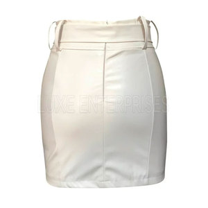 Jupe en cuir naturel de luxe pour femme - Haute qualité, logo personnalisé, grandes tailles, vente en gros - Product Image 2