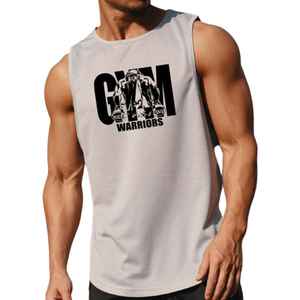 OEM Custom Logo High Quality Fashion <b>White</b> Black Cotton <b>Men's</b> Workout Stringer Bodybuilding Singlet Fitness Gym <b>Tank</b> <b>Top</b> <b>for</b> <b>Men</b> - Product Image 4