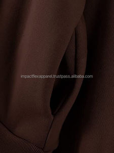 Nouveau hiver décontracté femmes imprimé solide à capuche avec fermeture éclair chaud manches longues poches avant Logo 100% coton toile écologique - Product Image 6