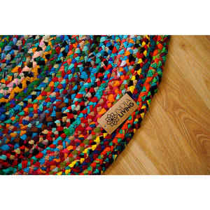 Tapis rond en jute tressé au design moderne, tapis durable pour la maison, salon, chambre, cuisine, hôtel, bon prix - Product Image 2