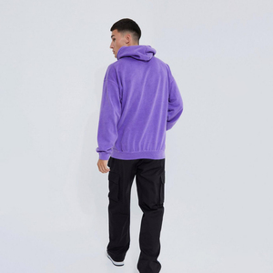 Sweat-shirts surdimensionnés pour hommes en polyester/coton à carreaux vintage avec logo personnalisé, lavés à l'acide, de haute qualité - Product Image 4
