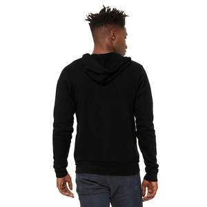 Sweat-shirt à capuche zippé 60% polyester 40% coton pour hommes, veste sweat-shirt à fermeture éclair pour l'hiver, polaire éponge teinte unie 100% coton - Product Image 3