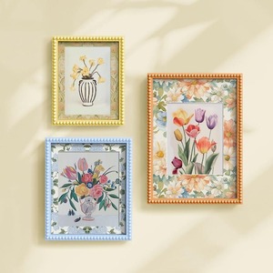 European Retro Rose Palace Style Bamboo Eco-Friendly UV <b>Printed</b> Photo <b>Frame</b> High-End Home Wall Pendant Living Room Entrance - Product Image 1