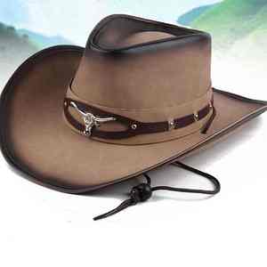 Sombreros de Vaquero de Cuero Personalizados Unisex, la Mejor Calidad, Cálidos, Transpirables, Ropa Deportiva para Adultos, Casual para Exteriores, Cuatro Estaciones, Servicio OEM - Product Image 1