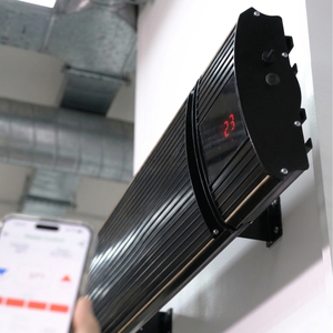 ELCON ARH-20RW Electric Radiant <b>Heater</b> 2000W Long Wave Black Aluminum Wi-Fi & Remote 16m Coverage Digital Display - Product Image 2
