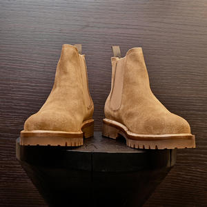 Chaussures de travail en cuir de vache durable avec doublure anti-odeur et absorption des chocs, chaussures décontractées pour hommes, chaussures de tous les jours - Product Image 2