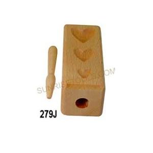 Bloc de martelage en bois 4 en 1 avec poinçon, outils de bijoutier - Product Image 2