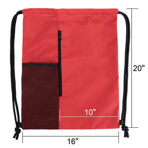 New Custom Colors Drawstring <b>Backpack</b> Sports Gym Bag for <b>Women</b> Men Children Large Size with Zipper and Water Bottle Mesh Pockets - Product Image 6