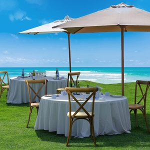 Juego de 4 sillas de comedor de granja, respaldo cruzado de resina, imitación texturizada para cocina, boda, sala de estar de resina para PC, uso en restaurante - Product Image 2