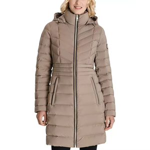 Chaqueta Varsity de Mezclilla de Invierno para Mujer, de Primera Calidad, con Capucha, Mangas Largas, Cremallera Completa, Resistente al Viento, Acolchada, Lisa - Product Image 6