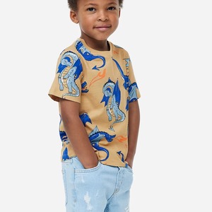 Camiseta para niños Camiseta de manga corta de algodón con cuello redondo de alta calidad para niños Camiseta para niños con logotipo personalizado - Product Image 5