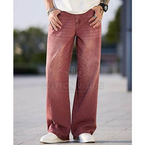 กางเกงยีนส์ผู้ชายไซส์ใหญ่ทรงหลวมสำหรับใส่กลางแจ้ง กางเกงยีนส์ผู้ชายทรงหลวมสำหรับออกกำลังกาย ผ้าฝ้าย 100% กางเกงผู้ชาย - Product Image 3