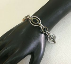 Women's Trendy 925 Sterling <b>Silver</b> Natural White and Multi Color Round Diamond Tennis <b>Bracelet</b> - Product Image 5