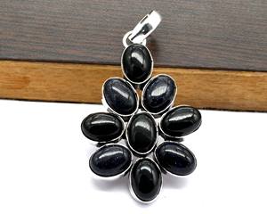 Collar de latón Vintage para mujer, colgante de amatista de ónix negro, tema cristiano de moda para fiesta, otras ocasiones - Product Image 1