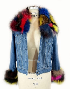 Veste en jean surdimensionnée Boomletcorp personnalisée pour femmes avec manches longues et nouvelles poches OEM confortable rempli de coton disponible - Product Image 5