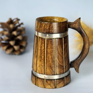 Mug en bois artisanal classique personnalisé pour la maison, le bureau, l'hôtel, mug à bière en bois, mug à thé, avec la meilleure qualité, grossiste d'Inde - Product Image 2