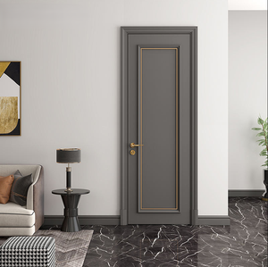 Puerta Interior de Madera MDF con Revestimiento de PVC Resistente al Agua, Puertas Interiores de Madera Personalizadas, Madera Sólida con Veteado Natural, Suministro Directo de Fábrica, Alta Calidad - Product Image 1