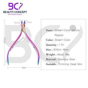 Herramientas de manicura para pedicura de uñas de acero inoxidable, pinzas para cutículas ligeras de fácil agarre para uso en los dedos, multicolor - Product Image 6