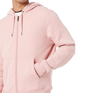 Pull-over poches latérales zippées complètes thermique épais polaire poids lourd hommes sweats à capuche conception personnalisée vos propres manches complètes hommes sweats à capuche - Product Image 3