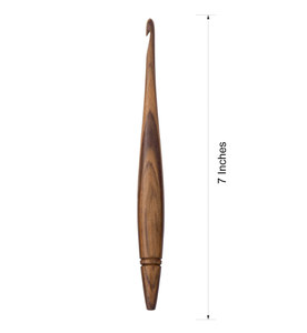 Crochet en bois de teck aiguilles à tricoter polies naturelles de haute qualité pour le meilleur bâton de fil de cadeau de femme en taille multiple - Product Image 2