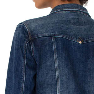 แจ็กเก็ตกางเกงยีนส์ของผู้หญิงแจ็กเก็ตสตรีทแวร์สีพื้นดีไซน์ใหม่สำหรับผู้ใหญ่ - Product Image 4