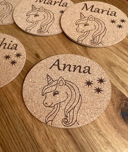 แผ่นรองแก้วไม้ก๊อก4นิ้ว9ซม. 10ซม. ออกแบบได้เอง1ชิ้นพร้อมแผ่นรองพิมพ์โลโก้สไตล์คลาสสิกสำหรับใช้ในบ้าน - Product Image 2