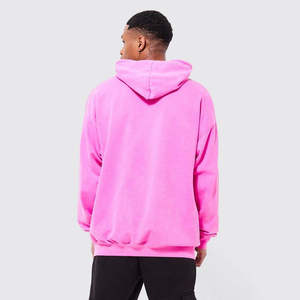 Sudadera con capucha desgastada de gran tamaño personalizable para hombre, Jersey lavado con ácido desteñido al sol, estampado Vintage hecho de lana Terry - Product Image 6