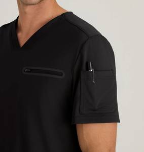 Conjunto de Uniformes Médicos Personalizados para Hospital, Transpirables, Mezcla de Poliéster y Algodón, Parte Superior y Pantalones, Unisex, Ligeros y Cómodos para Personal - Product Image 4