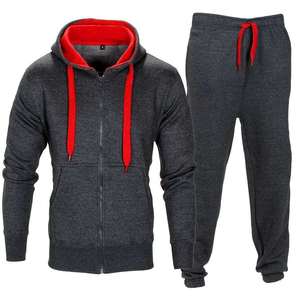 Personnalisé votre nom de marque hommes survêtement surdimensionné sweats à capuche et pantalons évasés ensembles 500GSM français éponge hommes survêtement - Product Image 2