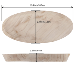 Cuenco decorativo de masa de madera para restaurante, hogar, cuenco de masa de madera para Navidad, boda, cuenco de vela de madera, uso de mesa - Product Image 5