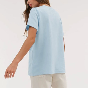 เสื้อยืดแฟชั่นแขนสั้นสำหรับผู้หญิงใหม่แผ่นรองไหล่ไม่สมมาตรเสื้อไม่มีสายรัดตกแต่งแบบอัดพลีทฤดูร้อนแสนหวาน - Product Image 3