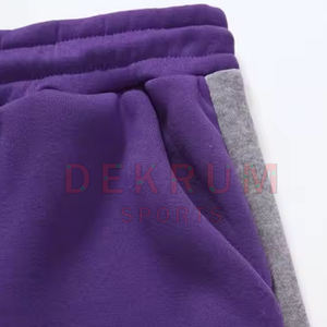 Conjunto Deportivo de Invierno para Hombre con Capucha, Diseño Sólido, Cintura Elástica, Manga Larga, 100% Algodón, Color y Logotipo Personalizables - Product Image 4