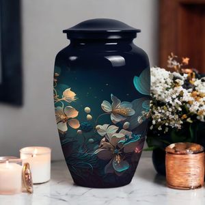 Urne magique de fleurs irisées pour cendres Urne de crémation de maman pour adultes Urnes masculines et féminines pour cendres humaines Taille personnalisée décorative - Product Image 3