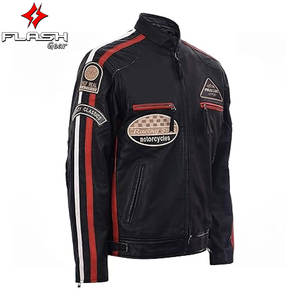 Nappa แจ็คเก็ตนักขี่จักรยานหนังสีดำสำหรับผู้ชายเสื้อโค้ทรถจักรยานยนต์ทรงสลิมฟิตพร้อมซิปปิดบุผ้าสองชั้น - Product Image 2