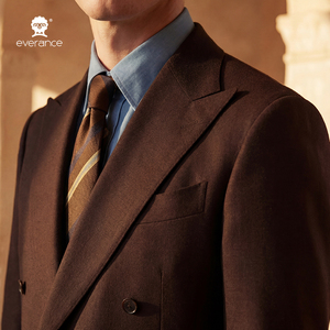Veste de <span class=keywords><strong>Costume</strong></span> Formel Homme Everance <span class=keywords><strong>Marron</strong></span> <span class=keywords><strong>Foncé</strong></span> à Revers Pointus et Simple Boutonnage (2 Boutons) – Idéale pour un Style Décontracté ou Habillé - Product Image 2