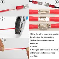 Kit de 280 Conectores de Cable Automotriz Aislados de Aleación de Aluminio con Acabado Brillante, Surtidos en Caja, para Crimpado de Anillos y Horquillas