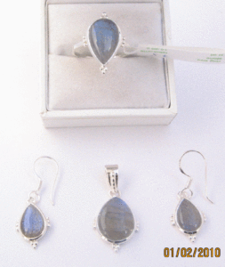 Shah Gems Fine Jewelry <b>Sets</b> for Women 925 Sterling Silver with Natural Labradorite Garnet Pearl <b>Gold</b> Plated for Party Occasions - Product Image 1
