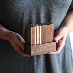 Dessous de verre en bois naturel et fabriqué en bois de noyer Sheeshm Fabricant et exportateur de forme personnalisée en bois de haute qualité - Product Image 2