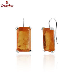 Vente chaude 925 argent sterling Kenya quartz doublet pierres précieuses dangler boucle d'oreille pour dames et fille cadeau bijoux boucles d'oreilles - Product Image 3