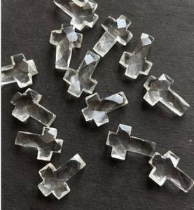 Piedra preciosa cruzada de cuarzo cristal Natural, cuentas de piedra cruzada de piedra solar elegantes y únicas para joyería - Product Image 3