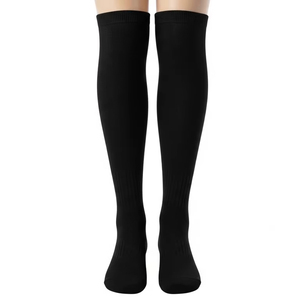 Calcetines Largos de Poliéster Tejido por Encima de la Rodilla con Función Antiincrustante, Tejido Elástico Suave, Calcetines Largos para Deportes al Aire Libre, Uso Diario, Ropa Personalizada - Product Image 1