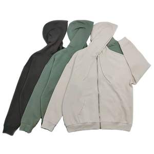 Sudadera con capucha y cremallera de lana de punto Multicolor de gran tamaño para mujer, sudadera de invierno con forro bordado, diseño impreso informal - Product Image 6