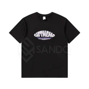 เสื้อยืดผ้าฝ้าย100% พิมพ์ลายพัฟแขนสั้นสำหรับผู้ชาย - Product Image 1