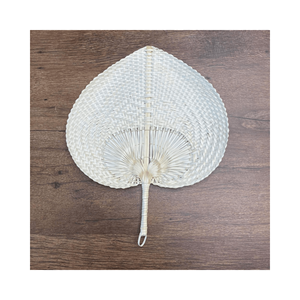 Paja tejida de bambú en forma de corazón/abanico de refrigeración abanicos de mano de bambú artículos de boda - Product Image 6