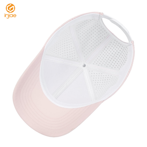 Gorra de Golf Personalizada Curva, Impermeable, Lisa, en Blanco, OEM ODM, 100% Poliéster, Estructurada, de 6 Paneles, con Corte Láser y Perforaciones, para Correr - Product Image 1