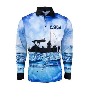 Camisas Polo de Manga Larga al por Mayor de Fábrica, Camisas Polo Deportivas para Hombre, Diseño de Logotipo Personalizado, Sublimación, Ropa de Pesca - Product Image 2