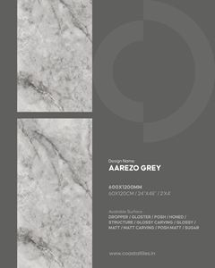 Carreaux en porcelaine Aarezo Grey 24x48 Gloster surface collection dernière personnalisation de conception de carreaux disponibles carreaux 2x4 en gros - Product Image 1