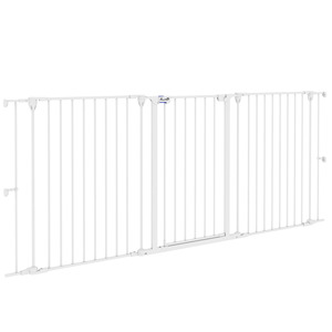 Pour PawHut 3 panneaux porte pour chien moyen 206x90cm blanc avec double verrouillage produit pour animaux de compagnie - Product Image 1
