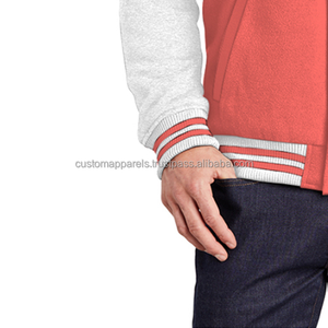 Heavyweight cotton fleece <b>varsity</b> <b>jacket</b> oversized streetwear warm winter style for custom brands - Product Image 5